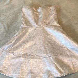 Express metallic silver dress